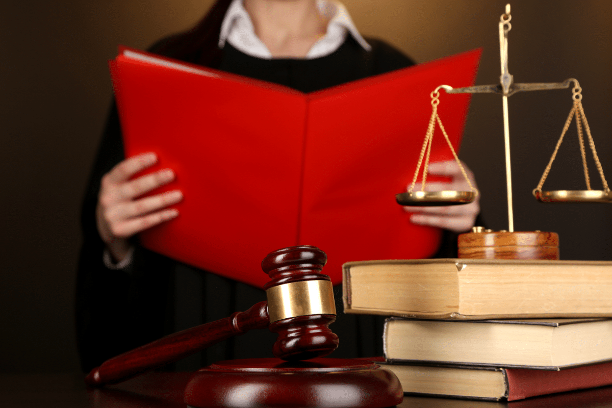 A gavel and a justice scale