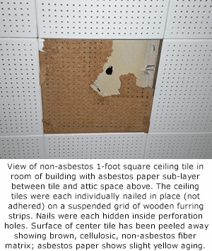 Asbestos ceiling