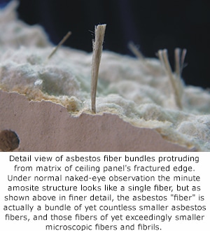 Asbestos ceiling