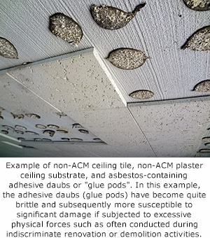Asbestos ceiling