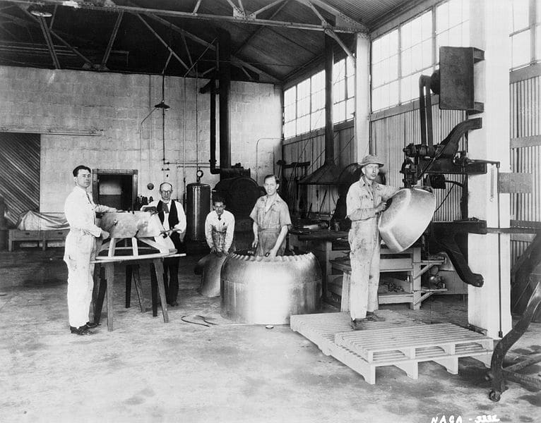 Men working in a factory