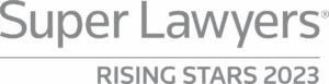 Super Lawyers rising stars 2023 logo