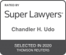 super-lawyer award for Chandler H. Udo