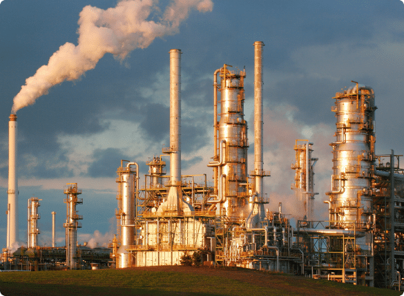 A petrochemical refinery