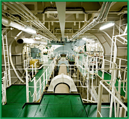 picture of a ship's engine room