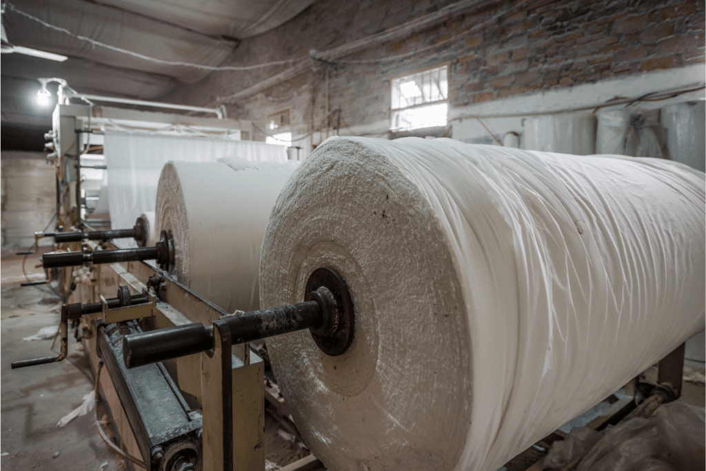 inside of a pulp and paper mill