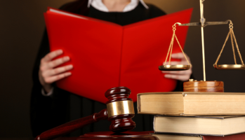 A gavel and a justice scale